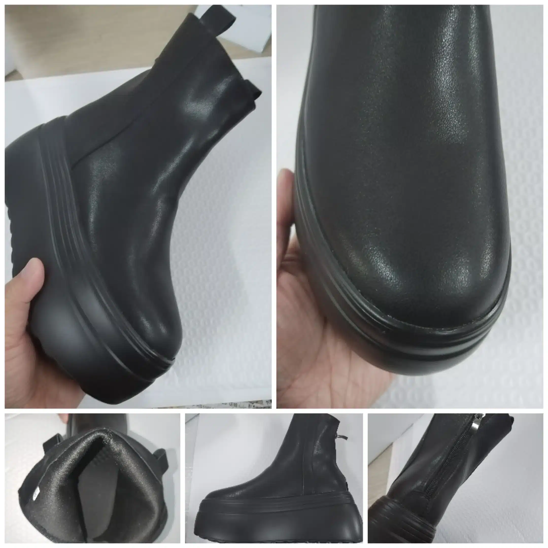 fujin Geunine Leather Super Thick Sole Women's Boots Genuine Leather Autumn Motorcycle Boots Ladies British Women's Ankle Boots - Image 2