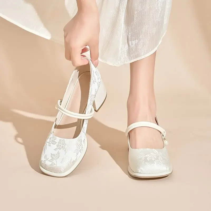 Square Toe Japanese Style Lolita Mary Jane Gothic Block Heel Ladies Pumps Chunky Heels Women's Shoes with Medium Discount Y2k 39 - Image 3