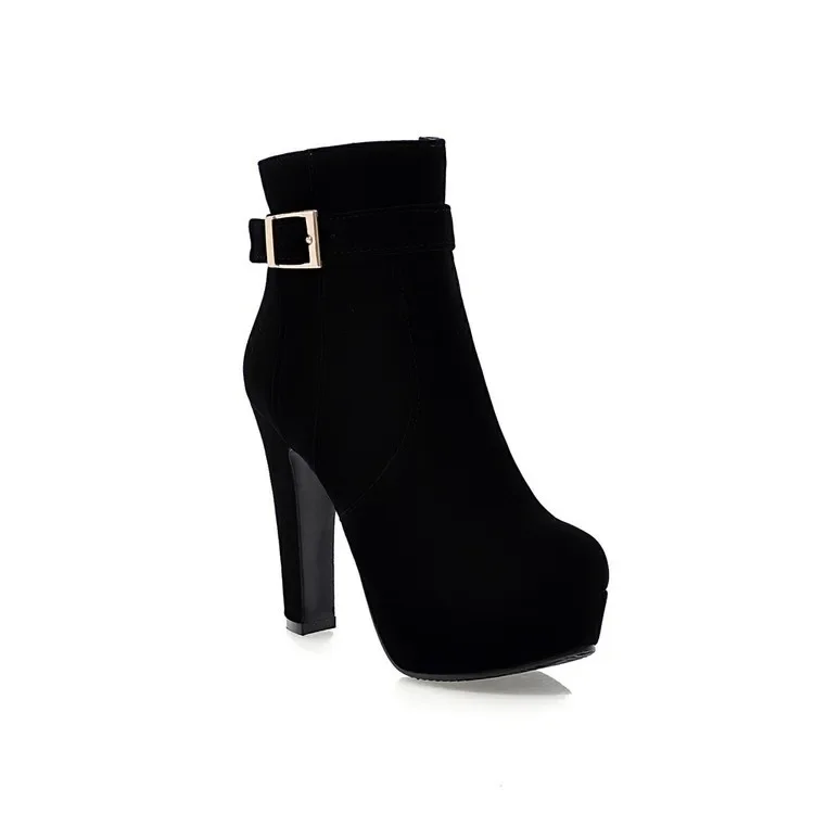 Large Sizes 33-43 Party Booties Woman Fashion High Heels Women's Shoes Sexy Add Fur Winter Ankle Boots Short Boots Ladies Shoes - Image 9