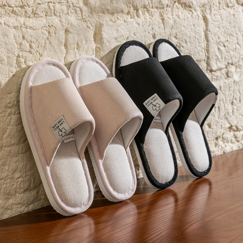 New Trend Women's Linen Slippers Summer Breathable Indoor House Slippers Non-Slip Odor-Resistant All-Season Linen Slippers Guest - Image 2