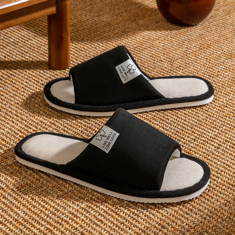 New Trend Women's Linen Slippers Summer Breathable Indoor House Slippers Non-Slip Odor-Resistant All-Season Linen Slippers Guest - Image 10