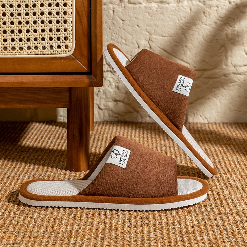 New Trend Women's Linen Slippers Summer Breathable Indoor House Slippers Non-Slip Odor-Resistant All-Season Linen Slippers Guest - Image 6