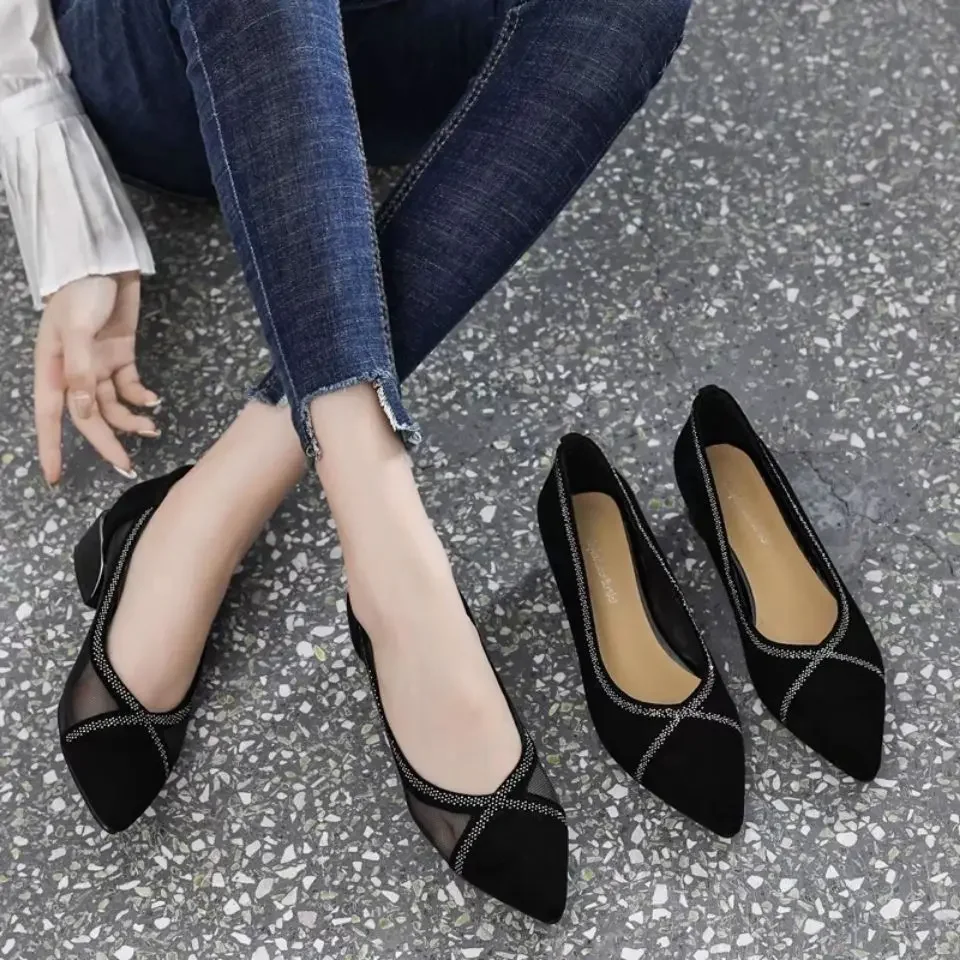 Woman Pumps Square Heels Shoes for Women Sexy Formal Non Slip On Offer Summer Fashion Popular Chic and Elegant Stylish - Image 6