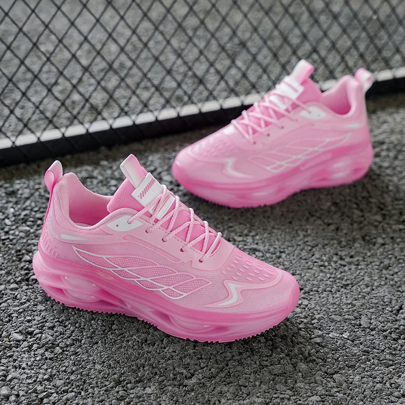Womens Running Shoes Summer New Breathe Mesh Sports Shoes Trendy Retro Thick Sole Casual Training Flat Sneakers for Women - Image 2