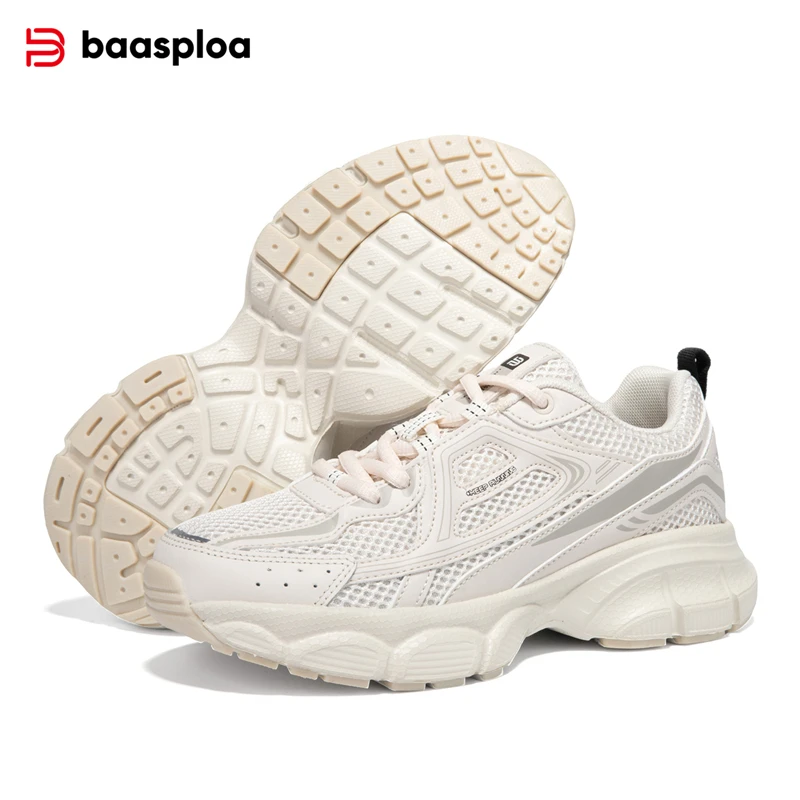 Baasploa Women Sports Shoes Outdoor Lightweight Breathable Jogging Sneakers Female Casual Mesh Anti-slip Lace Up Running Shoes - Image 7