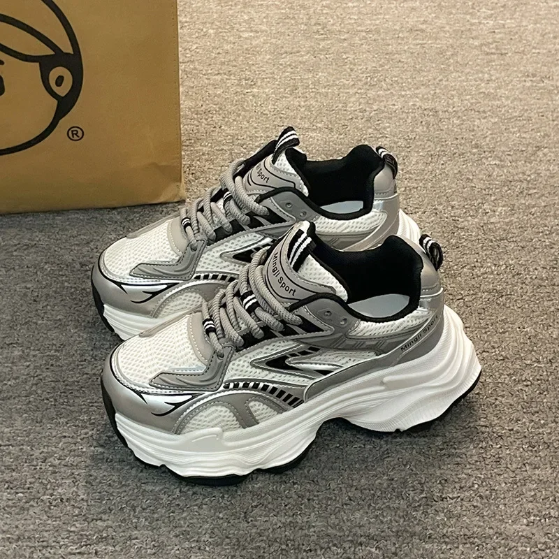 Women Platform Sneakers 2025 Autumn New Fashion Casual Lace Up Sports Shoes Woman Non Slip Walking Shoes Ladies Vulcanize Shoes - Image 5