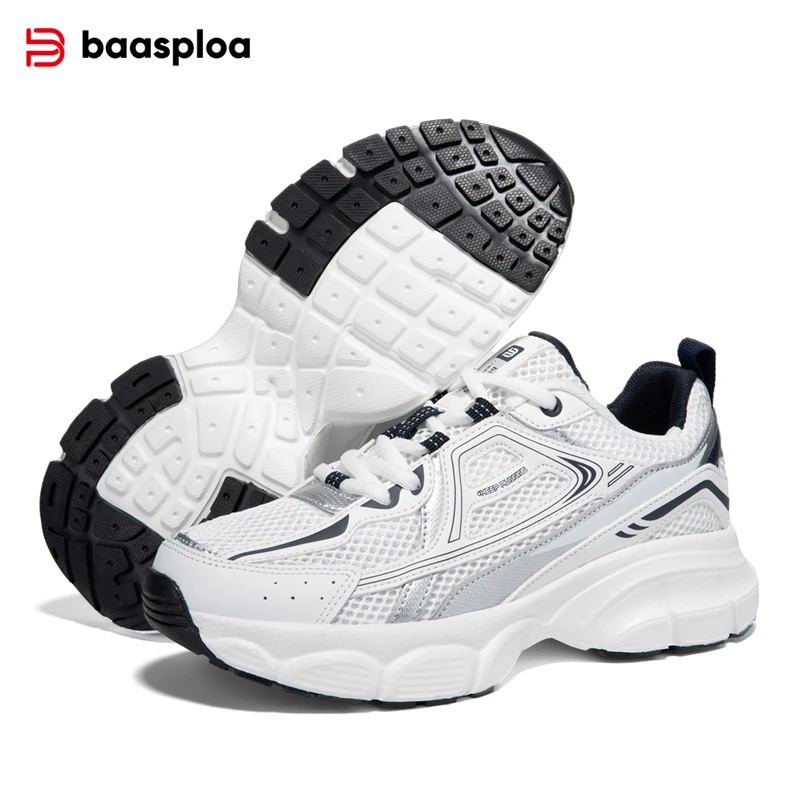 Baasploa Women Sports Shoes Outdoor Lightweight Breathable Jogging Sneakers Female Casual Mesh Anti-slip Lace Up Running Shoes - Image 8