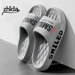 ZHIDA Summer Men Slippers Outer Wear Beach Sports Sandals Home Bathing Cool Slippers EVA Outsole Slides Soft Thick Sole Sandals