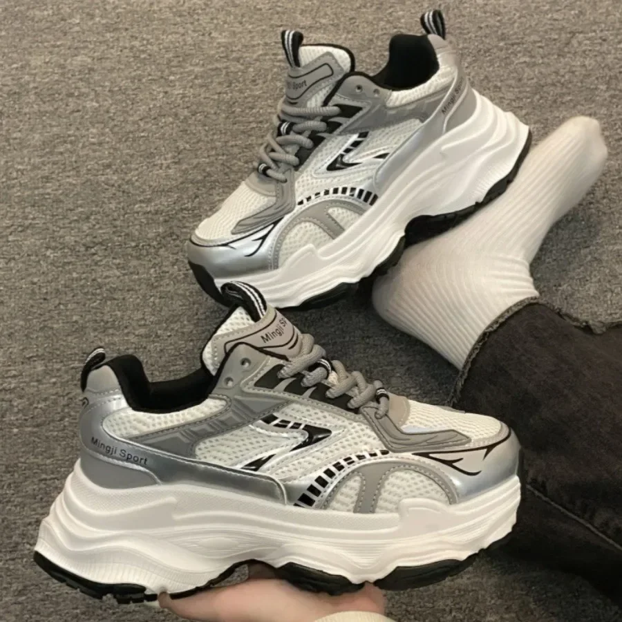 Women Platform Sneakers 2025 Autumn New Fashion Casual Lace Up Sports Shoes Woman Non Slip Walking Shoes Ladies Vulcanize Shoes - Image 3